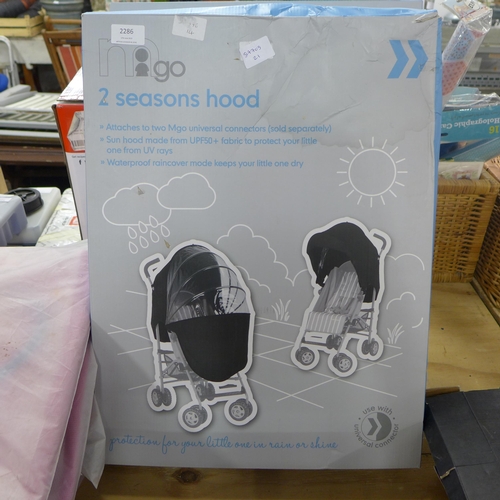 2286 - 2 M-go two season pram hoods