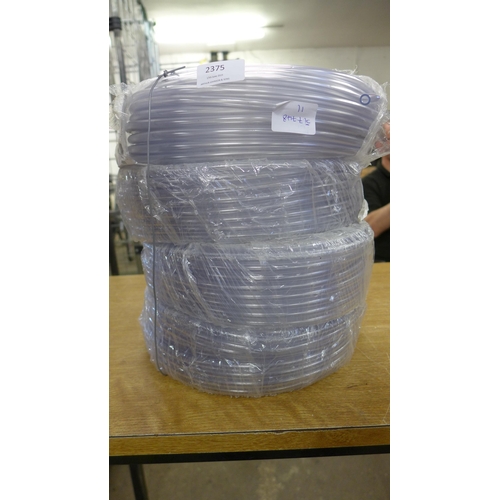 2375 - 4 x 30mtr rolls of 6mm bore reinforced PVC clear tube