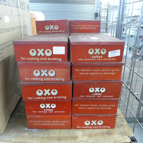 2378 - 42 Metal vintage Oxo tins