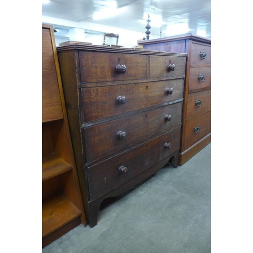 111 - A George III oak chest of drawers