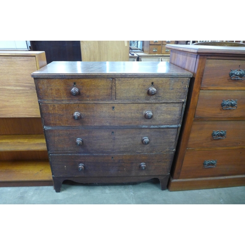 111 - A George III oak chest of drawers