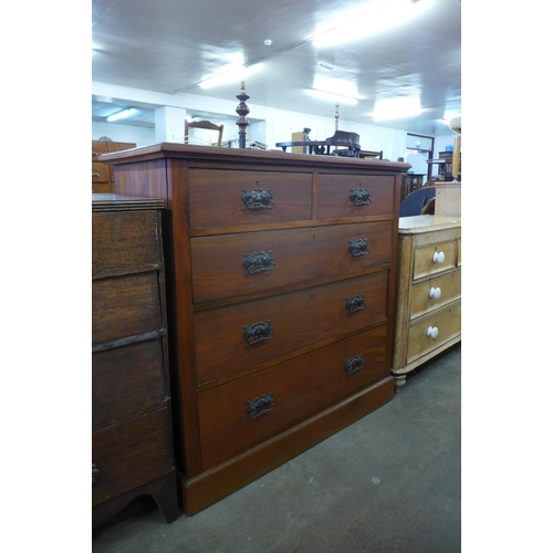 112 - A Victorian ash chest of drawers