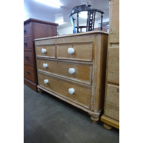 113 - A Victorian pine chest of drawers