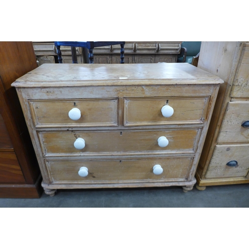 113 - A Victorian pine chest of drawers