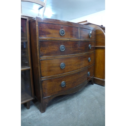 117 - A George III mahogany bow front chest of drawers