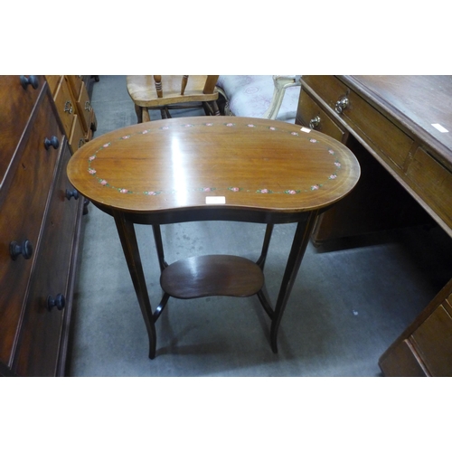 138 - An Edward VII painted mahogany kidney shaped occasional  table