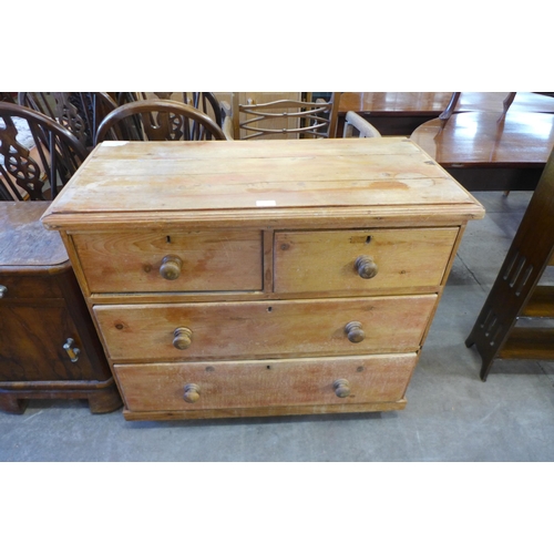 158 - A Victorian pine chest of drawers