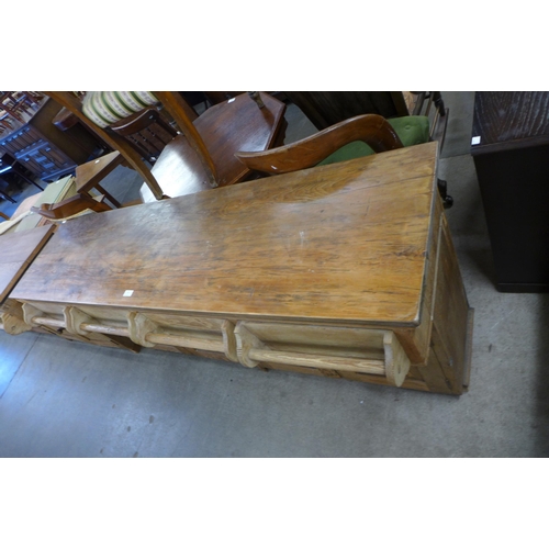 163 - A reclaimed pine and pitch pine kitchen dresser