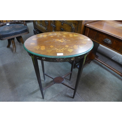 183 - An Edward VII inlaid mahogany oval occasional table