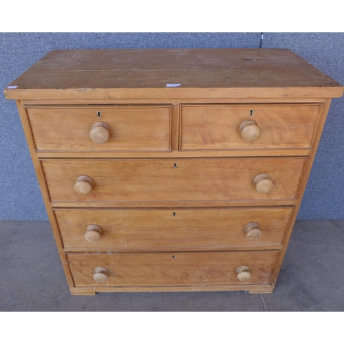 228 - A Victorian satin birch chest of drawers