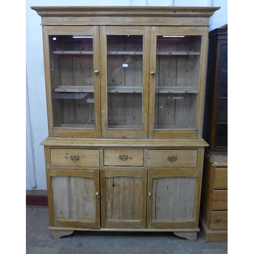 235 - A Victorian pine kitchen dresser