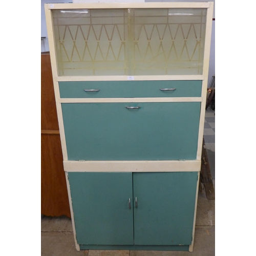 247 - A vintage painted kitchen cabinet