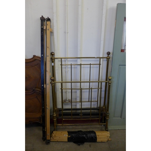 262 - A Victorian brass single bed