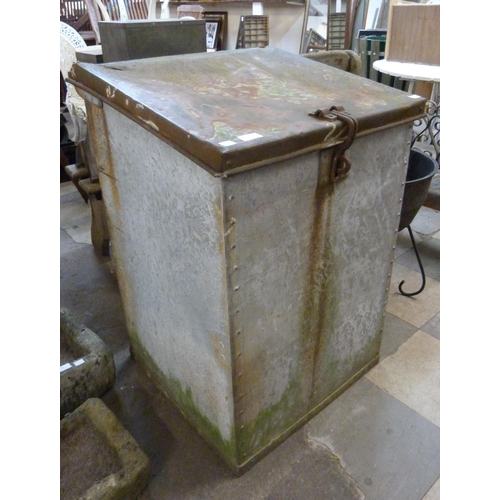 273 - A galvanised log bin