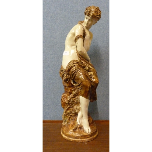 332 - An Art Nouveau style painted plaster figure of a lady