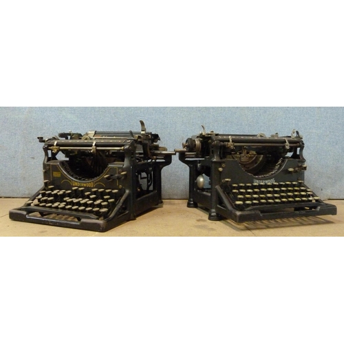 347 - Two vintage Underwood typewriters