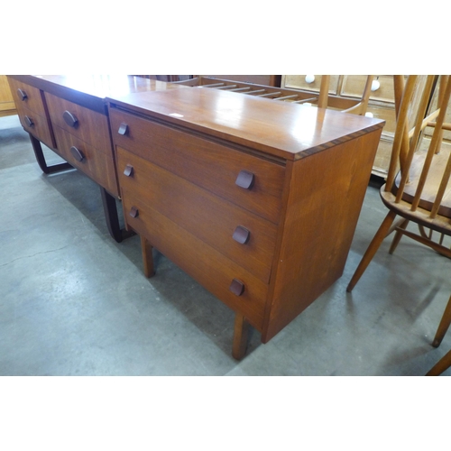 41 - A teak chest of drawers