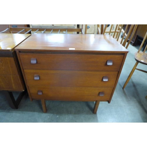 41 - A teak chest of drawers