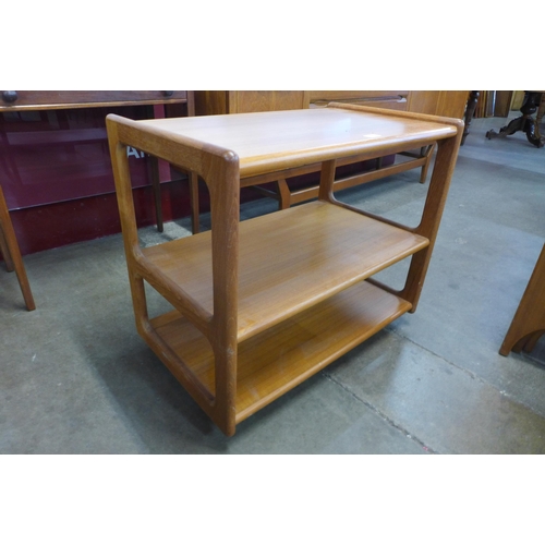 6 - A Danish teak three tier cocktail trolley