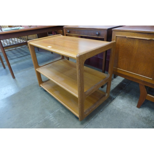 6 - A Danish teak three tier cocktail trolley