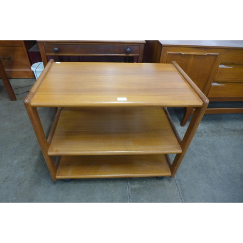 6 - A Danish teak three tier cocktail trolley