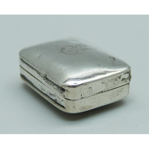 1034 - A George III silver vinaigrette by John Shaw, Birmingham 1811