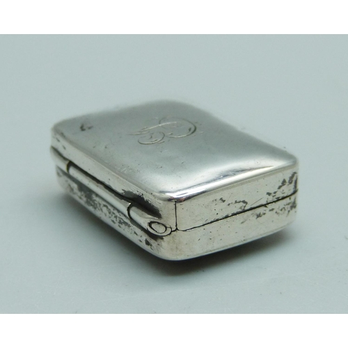 1034 - A George III silver vinaigrette by John Shaw, Birmingham 1811