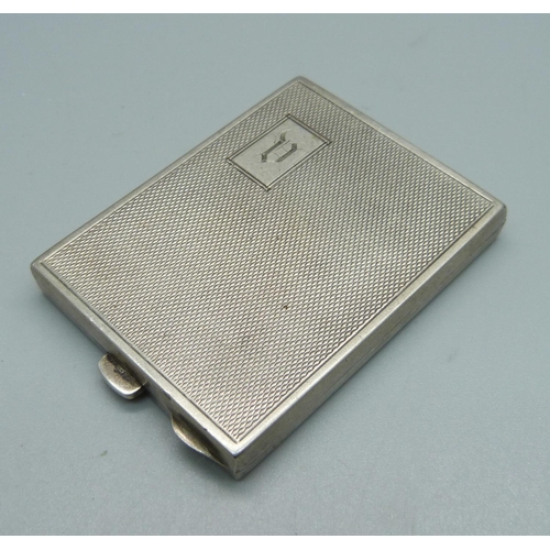 1036 - A silver compact, Birmingham 1945