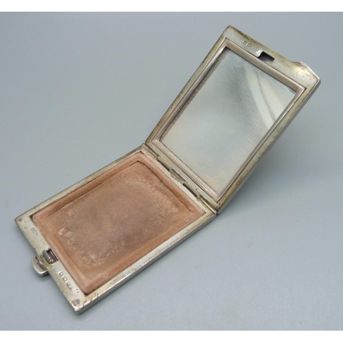 1036 - A silver compact, Birmingham 1945