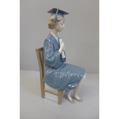 602 - A Lladro figure of a Girl Graduate, 26.5cm