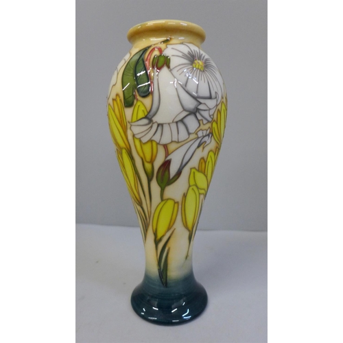 609 - A Moorcroft Golden Crocus pattern vase, 21.5cm