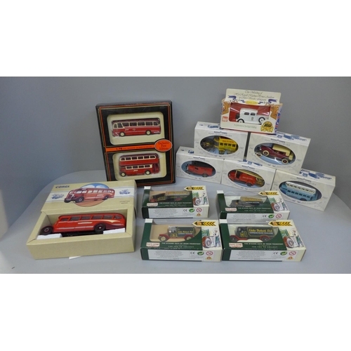 622 - A collection of Days Gone, EFE, Corgi and Lledo die-cast model vehicles, five Royal Celebration Coll... 