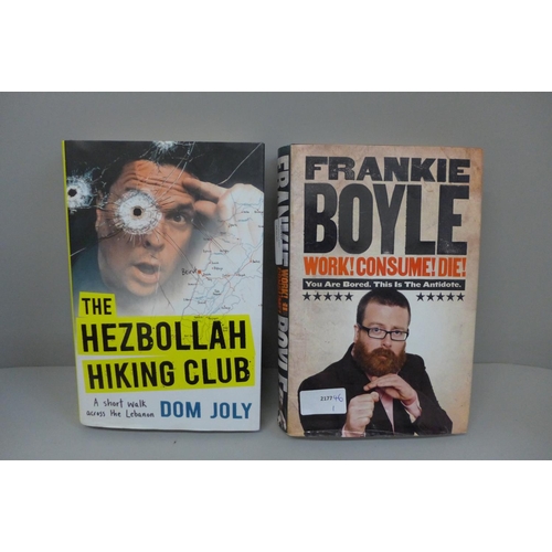 640 - Two signed books, Frankie Boyle and Dom Joly