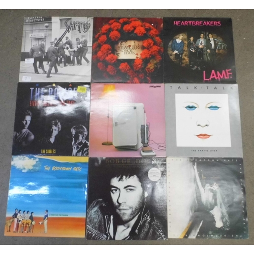 657 - A collection of Punk and New Wave LP records; Sham 69, Stranglers, Blondie, Boomtown Rats, etc. (17)