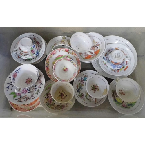 704 - A collection of Hilditch & Sons 19th Century oriental decoration china cups and saucers