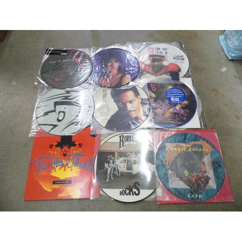 705 - Twenty picture disc LP records and 12