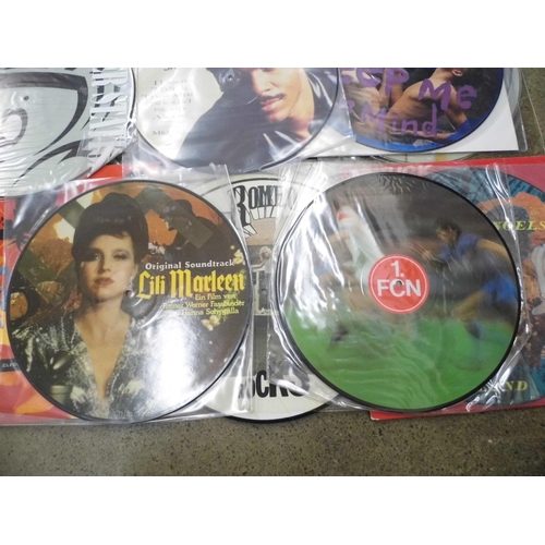 705 - Twenty picture disc LP records and 12