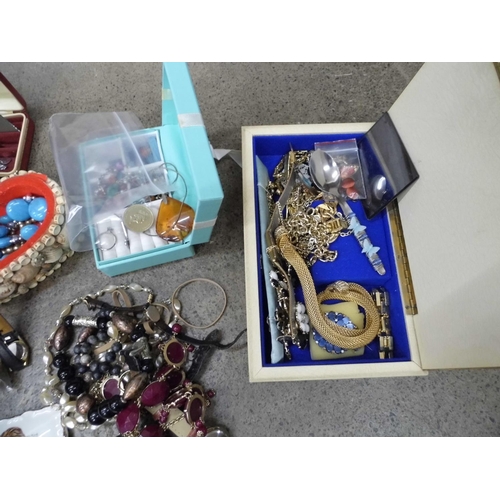 706 - A large collection of costume jewellery and wristwatches and a Smiths pocket watch