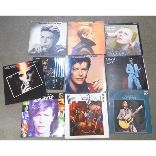 715 - Ten David Bowie LP records