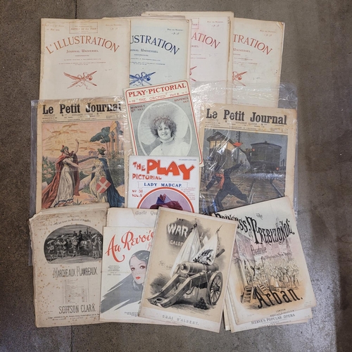 731 - Vintage French news journals from early 1900s: Le Petit Journal (1911-12) and L'illustration Journal... 