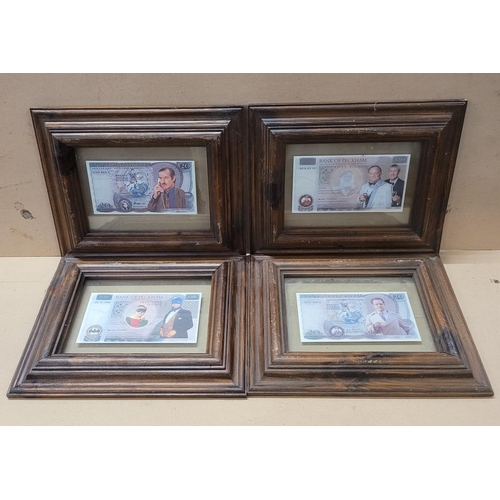 734 - Four framed and mounted novelty banknotes, Only Fools and Horses