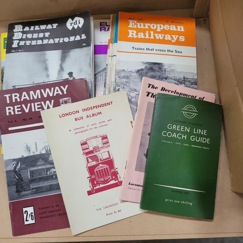 739 - A box of tramway and railway publications from the 1950s onwards, approximately 130 The Modern Tramw... 