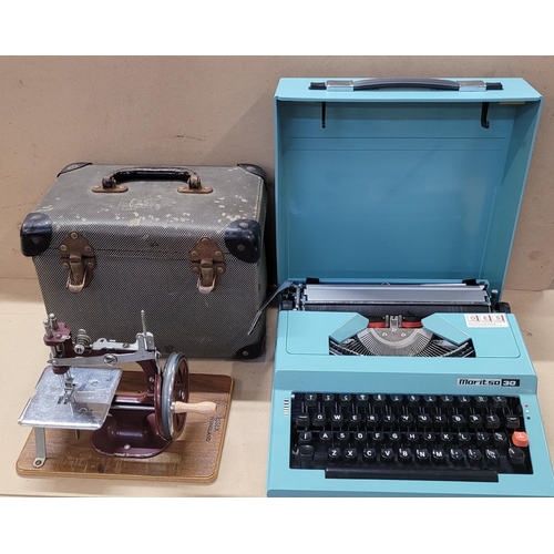 742 - An Essex child's sewing machine and a Marista 30 typewriter