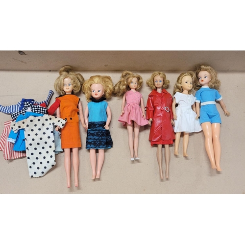 750 - Vintage 1960s dolls; Mini Sindy, Tressy, Toots, Tammy, Pepper and Midge