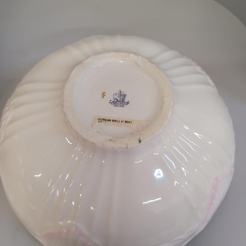 762 - A Franz decorative bowl and a Belleek bowl