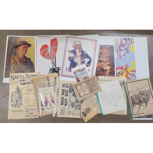 763 - Military ephemera; newspapers, magazines, posters, programmes, etc.