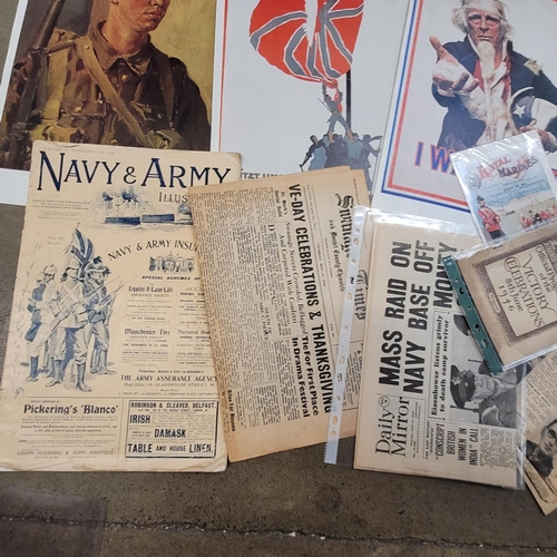 763 - Military ephemera; newspapers, magazines, posters, programmes, etc.