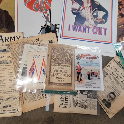 763 - Military ephemera; newspapers, magazines, posters, programmes, etc.