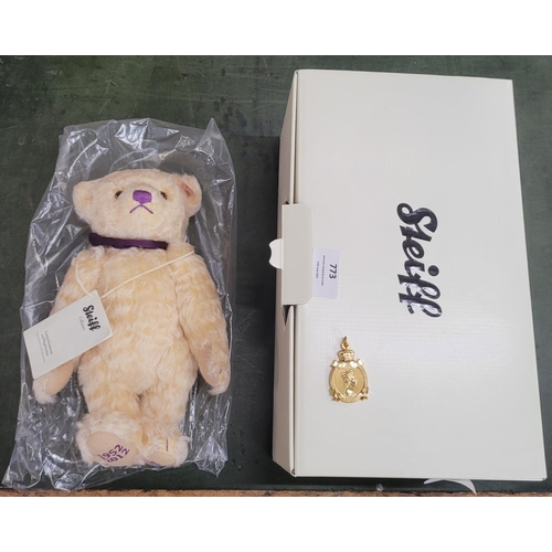 773 - A Steiff Queen Elizabeth II Diamond Jubilee limited edition Teddy bear with 24ct gold plated coin, c... 