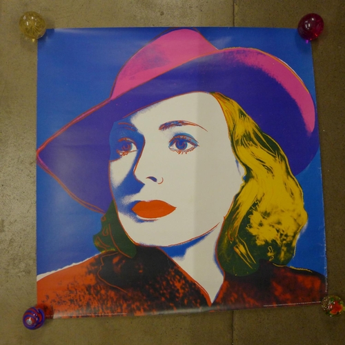 785 - Ingrid Bergman with Hat (from 1983), Andy Warhol poster printed 1993 by The Andy Warhol Foundation f... 